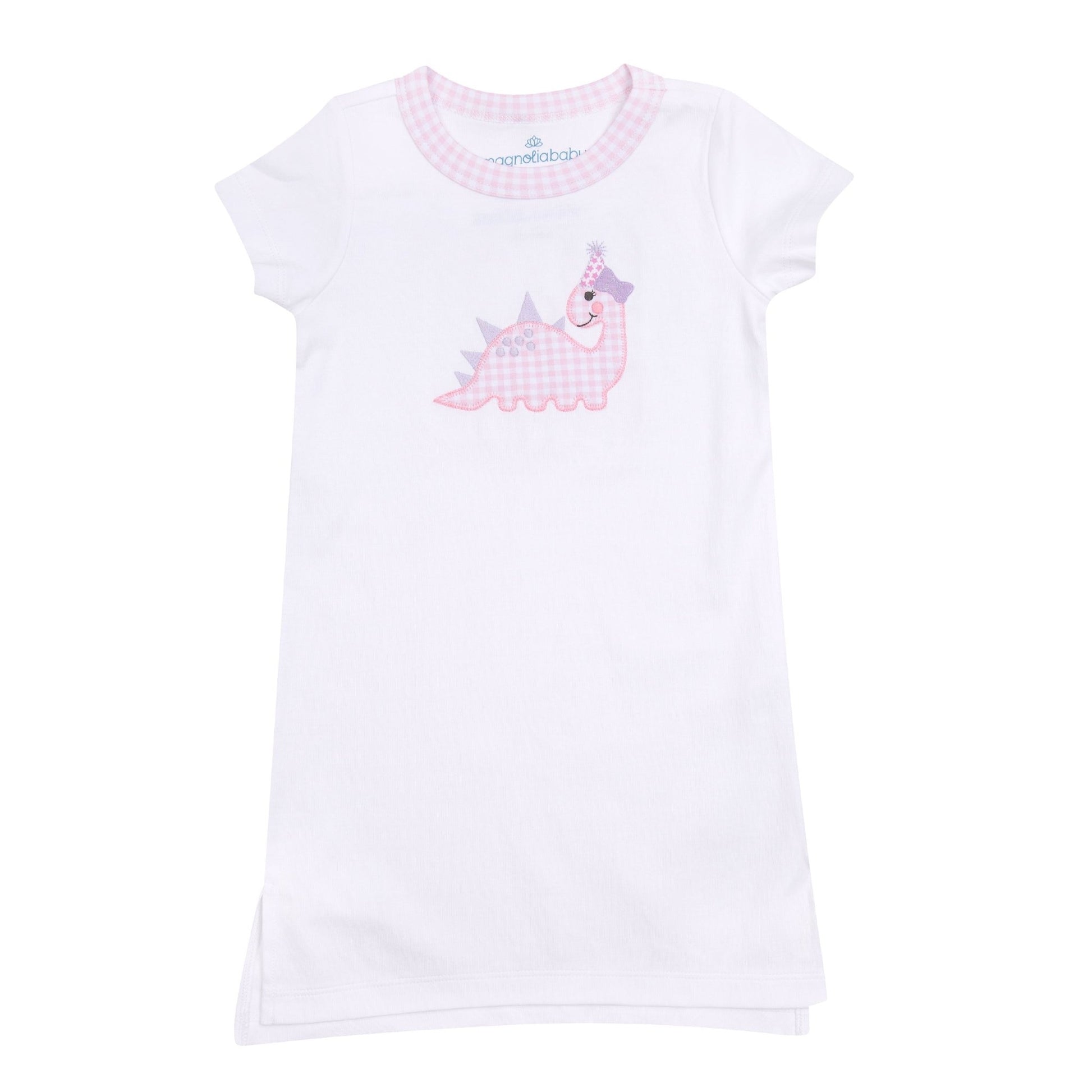 Partysaurus! Applique Nightdress - Pink - Magnolia BabyNightdress