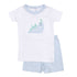 Partysaurus! Applique Short Pajamas - Light Blue - Magnolia BabyShort Pajamas