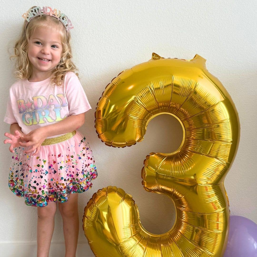 Pastel Rainbow Birthday Girl T-Shirt - Magnolia BabyTop