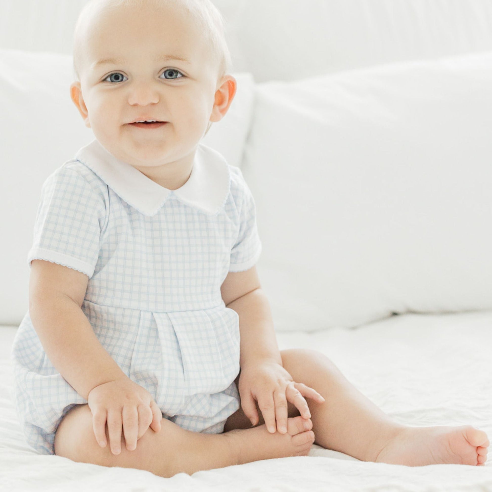 Peek - A - Boo Wishes Collared Bubble - Light Blue - Magnolia BabyBubble