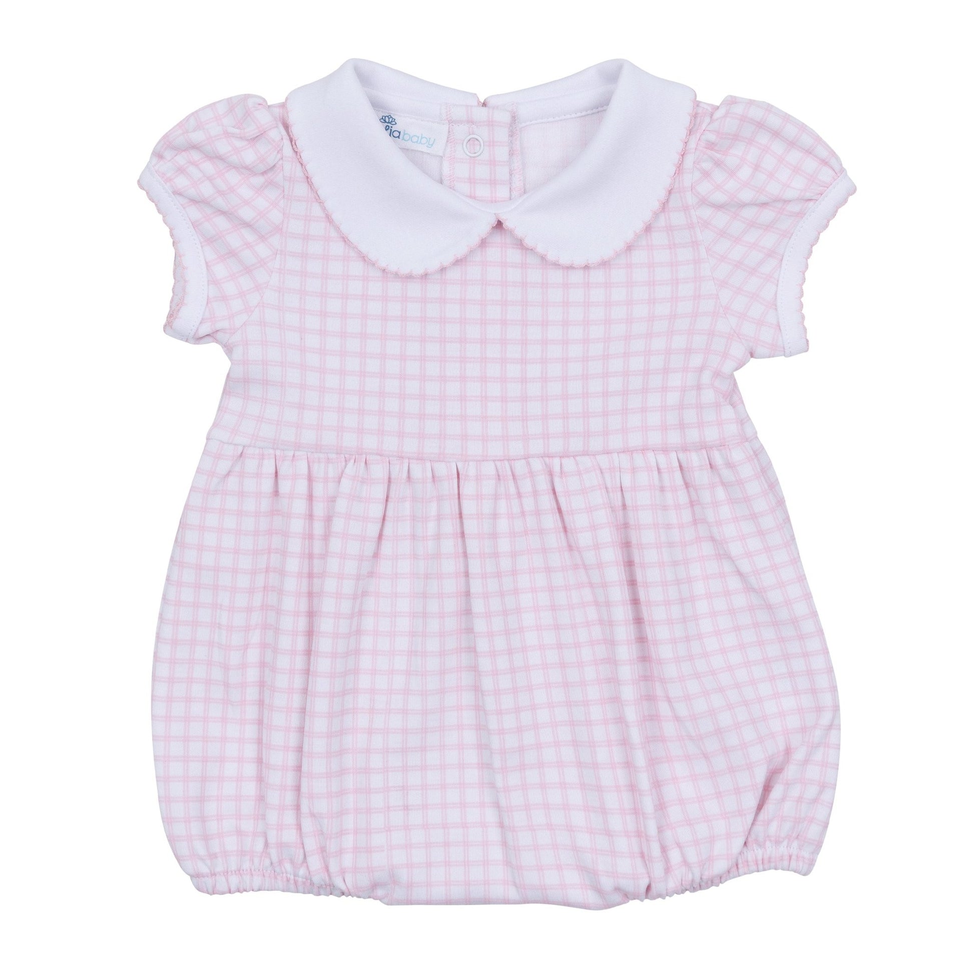 Peek-A-Boo Wishes Collared Bubble - Pink - Magnolia Baby Girl