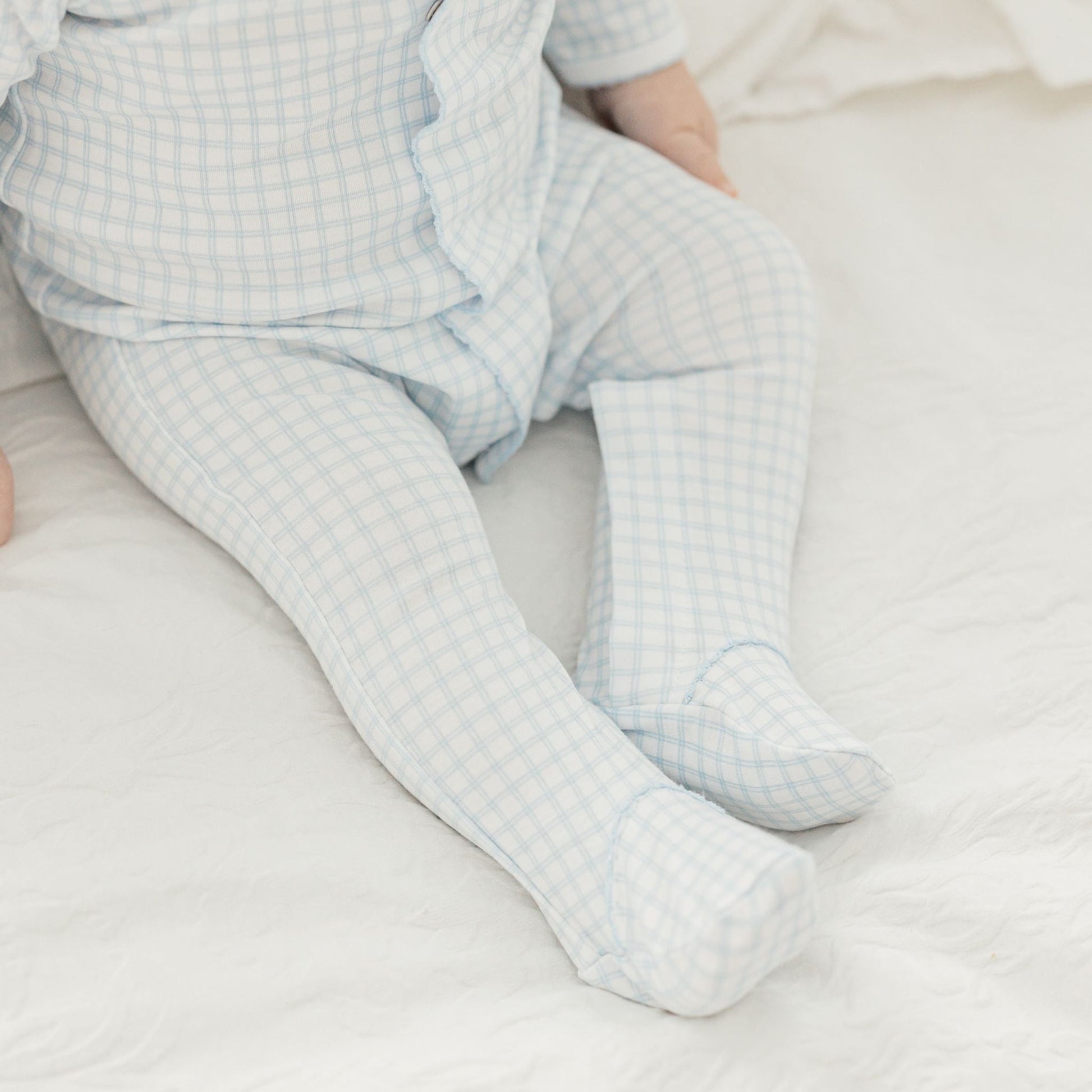 Peek - A - Boo Wishes Footie – Light Blue - Magnolia BabyFootie