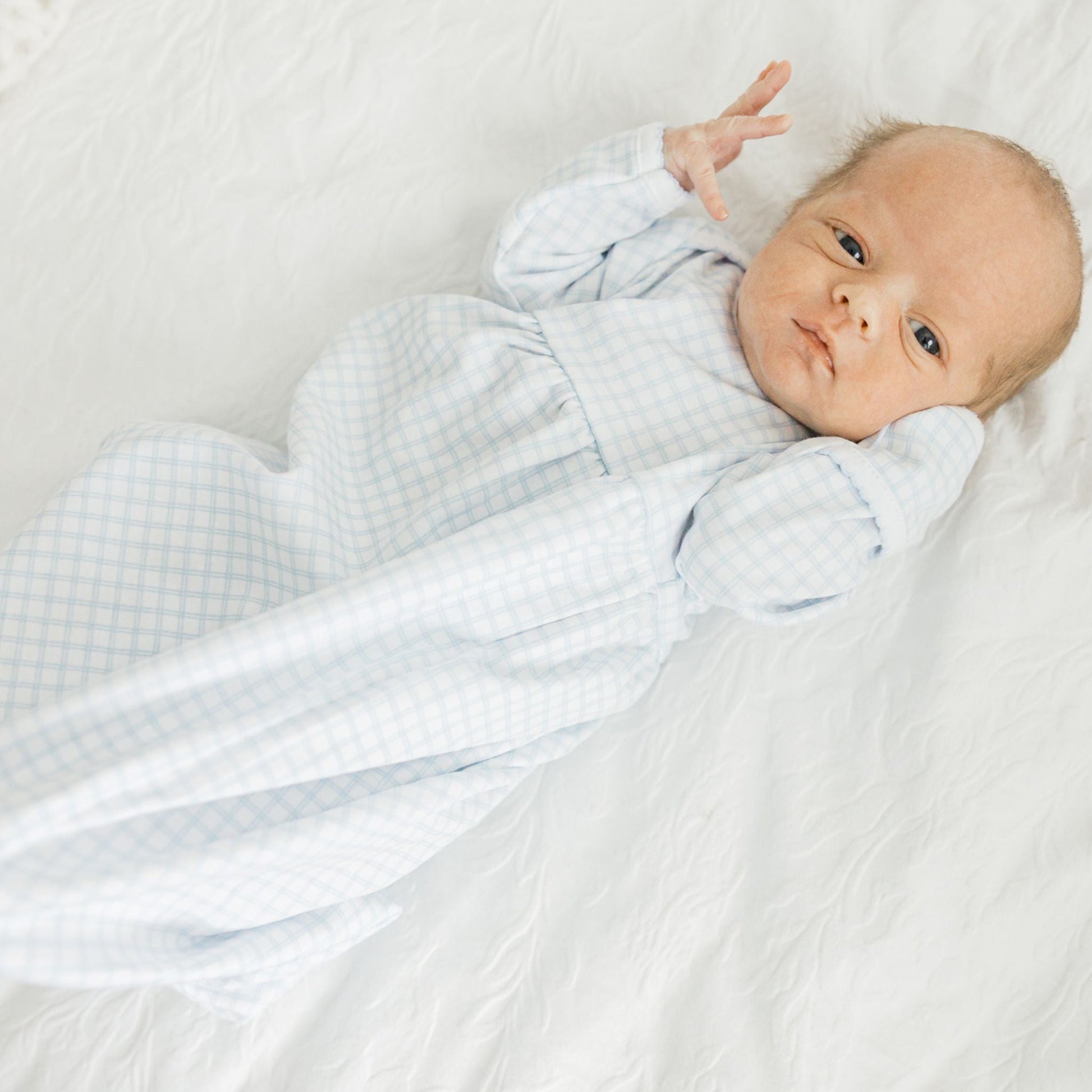 Peek - A - Boo Wishes Gown - Light Blue - Magnolia BabyGown