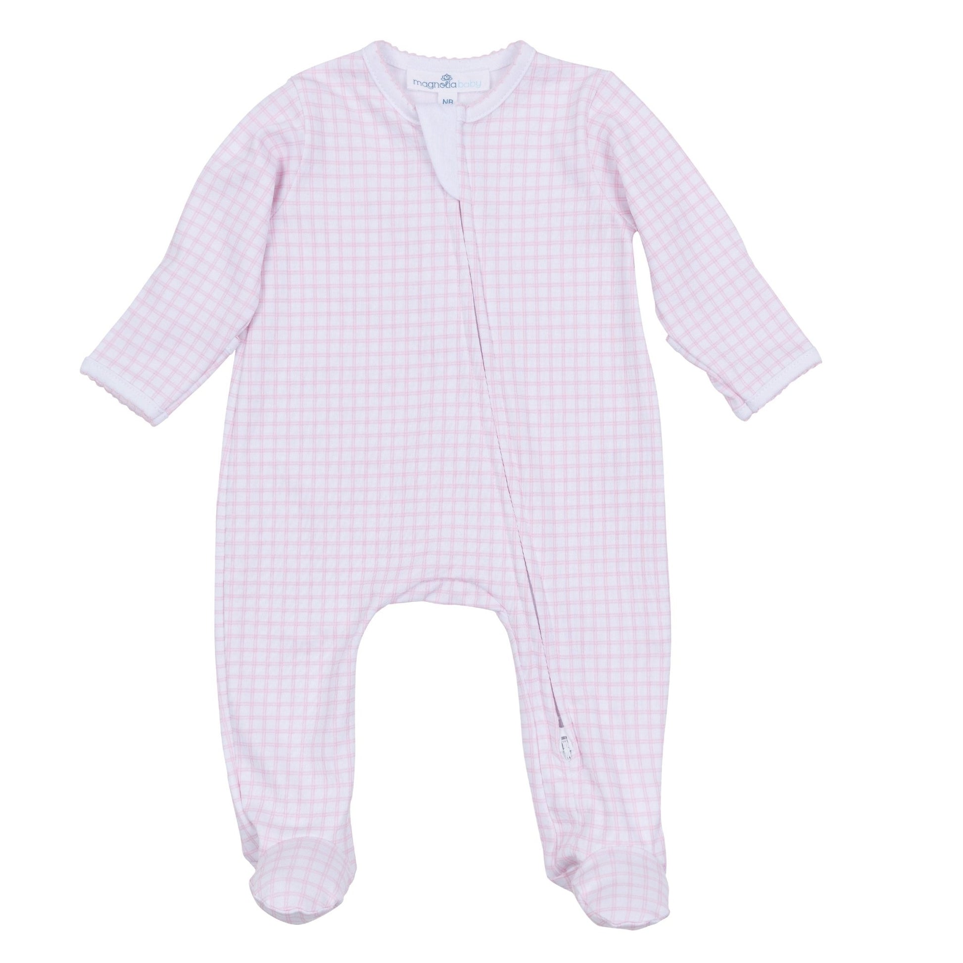 Peek-A-Boo Wishes Zip Footie - Pink - Magnolia Baby Girl