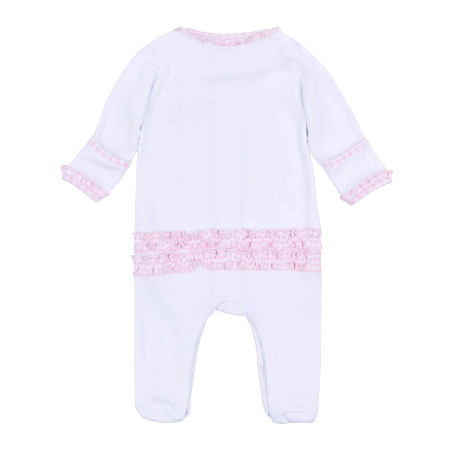Pilgrim Pals Applique Ruffle Footie - Pink - Magnolia BabyFootie