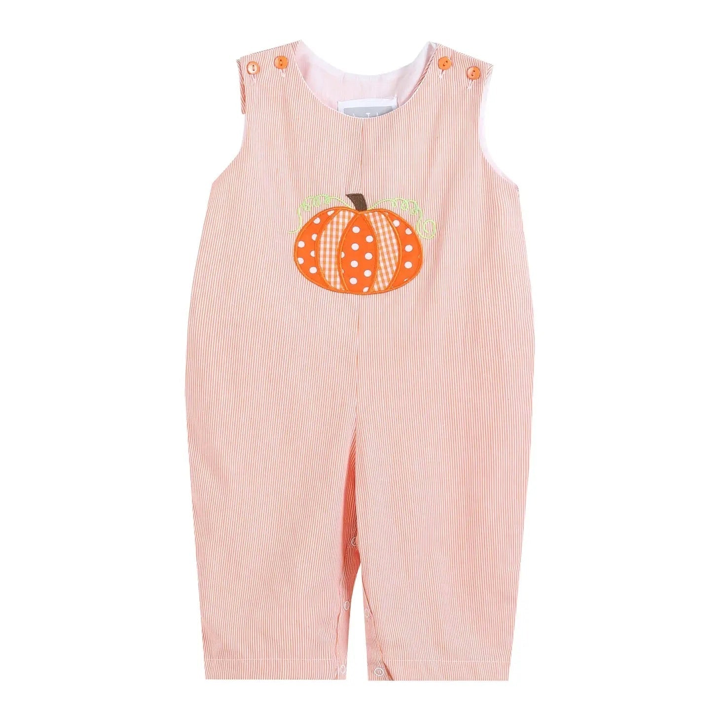 Pinstripe Pumpkin Overalls - Magnolia BabyOveralls