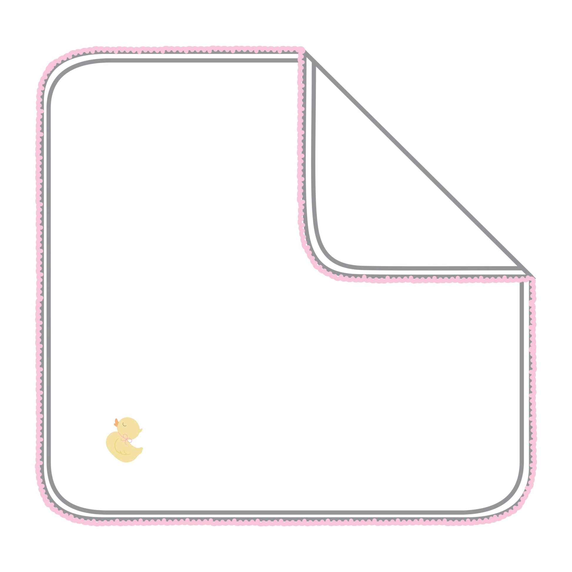 Precious Ducklings Embroidered Receiving Blanket - Pink - Magnolia BabyReceiving Blanket