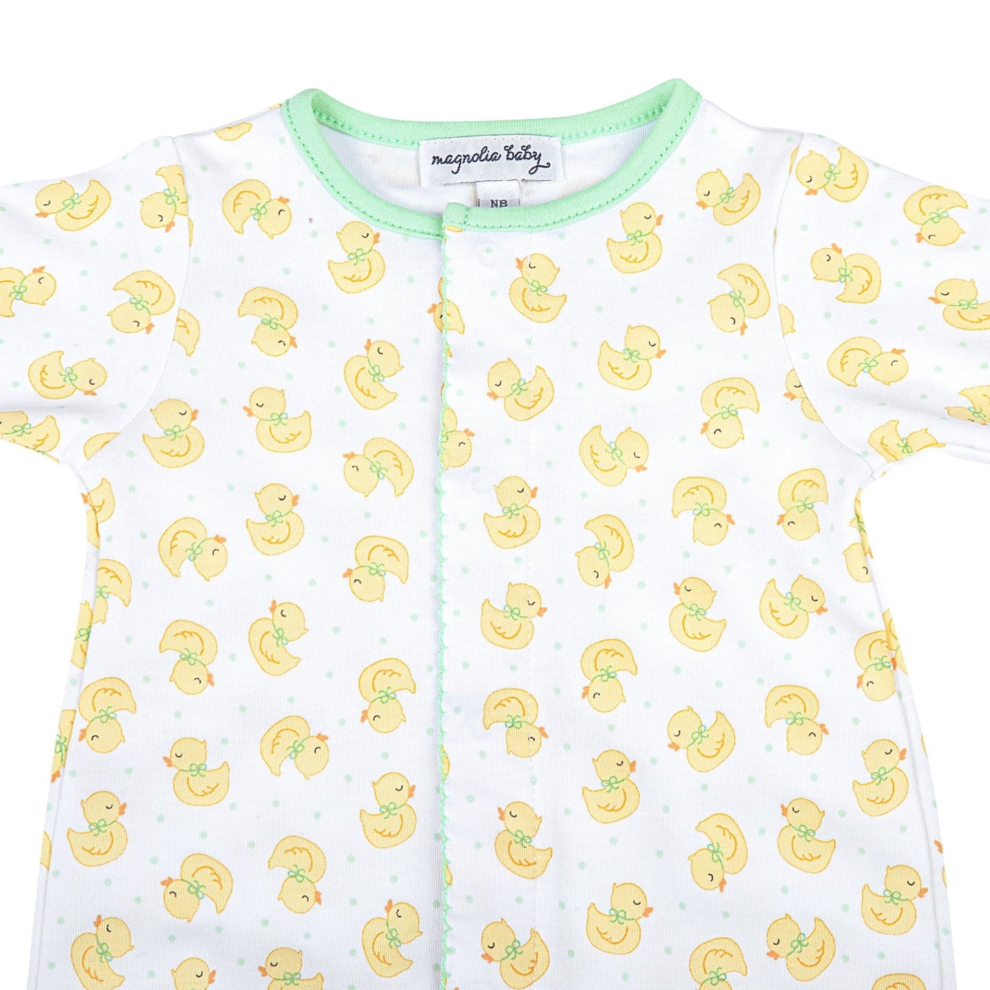 Precious Ducklings Print Footie - Celery - Magnolia BabyFootie