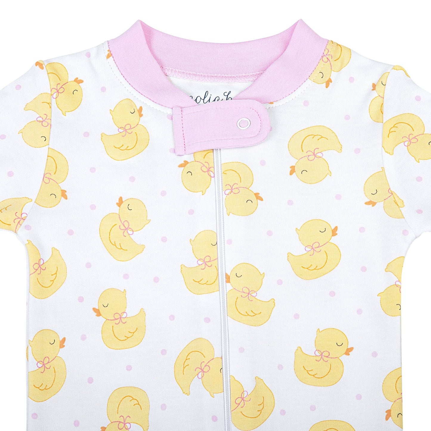 Precious Ducklings Zip Pajamas - Pink - Magnolia BabyZipper Pajamas