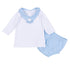 Precious Pumpkins Collared Long Sleeve Diaper Cover Set - Light Blue - Magnolia BabyDiaper Cover