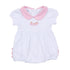 Precious Pumpkins Collared Ruffle Short Sleeve Bubble - Pink - Magnolia BabyBubble