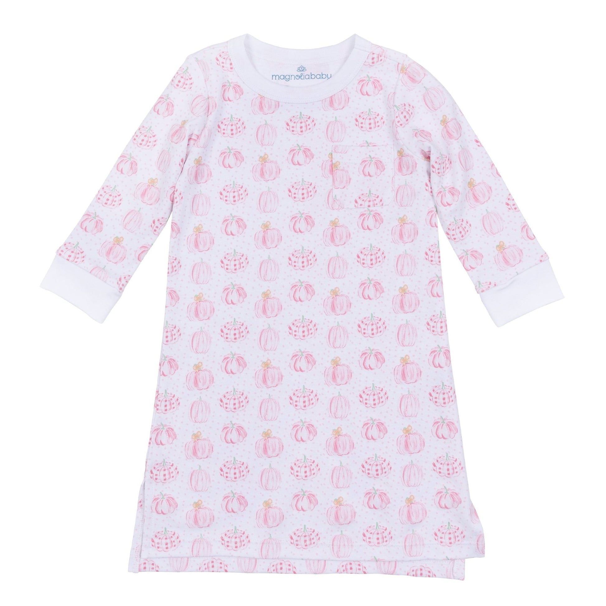 Precious Pumpkins Long Sleeve Nightdress - Pink - Magnolia BabyNightdress