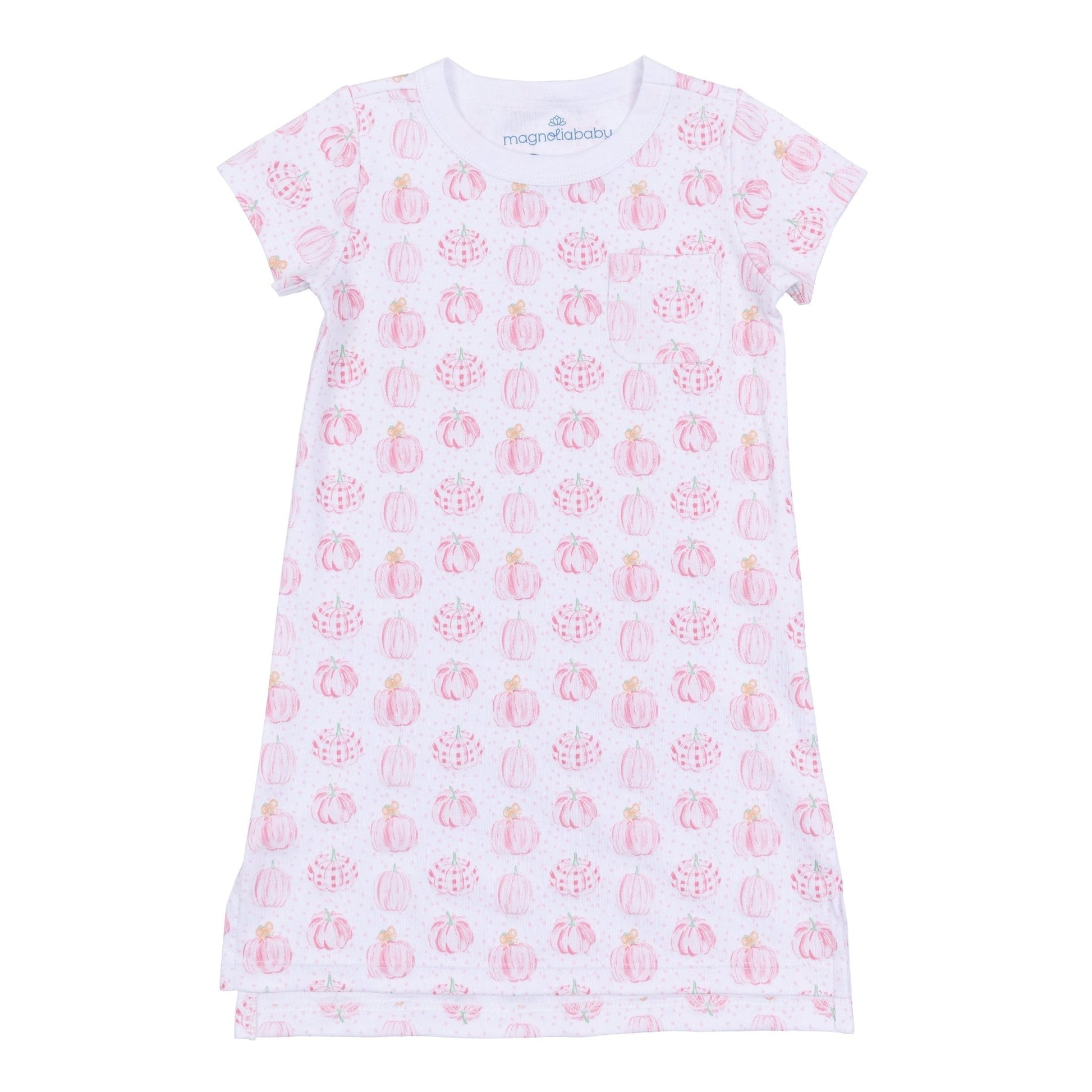 Precious Pumpkins Short Sleeve Nightdress - Pink - Magnolia BabyNightdress