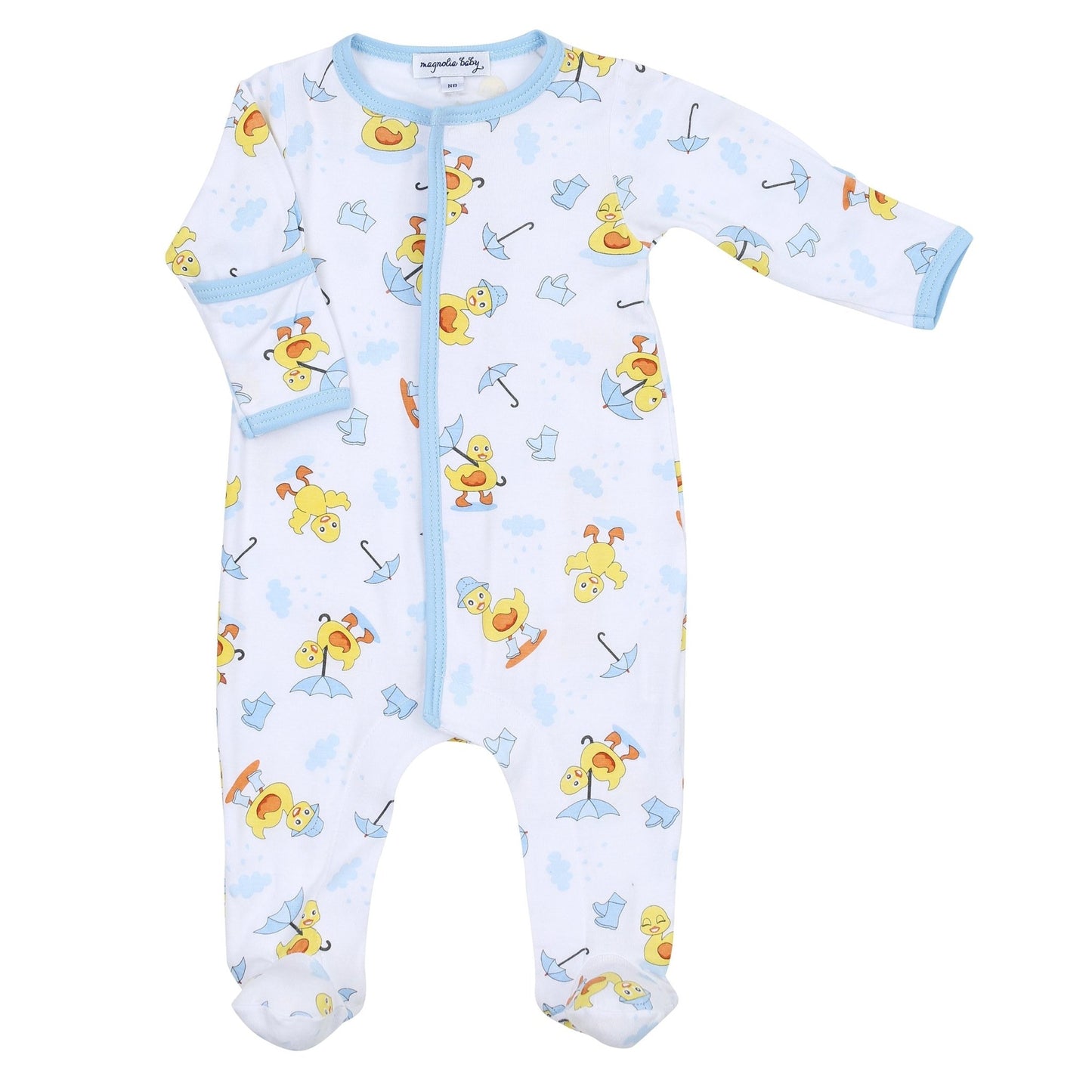Puddleducks Blue Footie - Magnolia BabyFootie