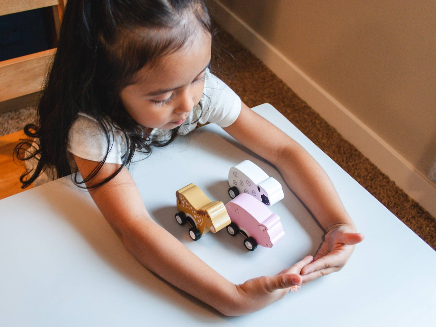 Pull Back Barnyard Animals - Magnolia BabyWooden Toy