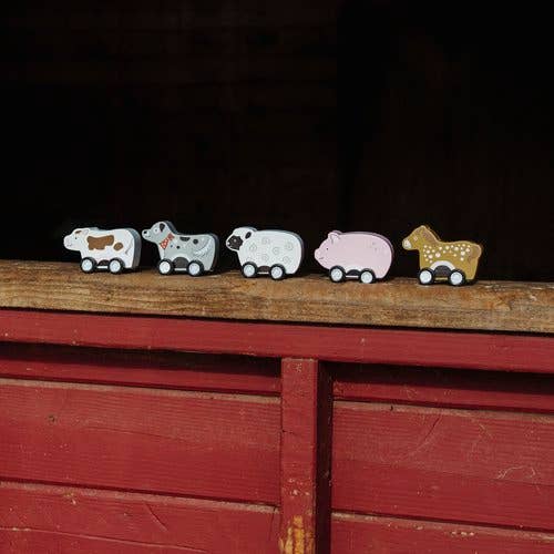 Pull Back Barnyard Animals - Magnolia BabyWooden Toy