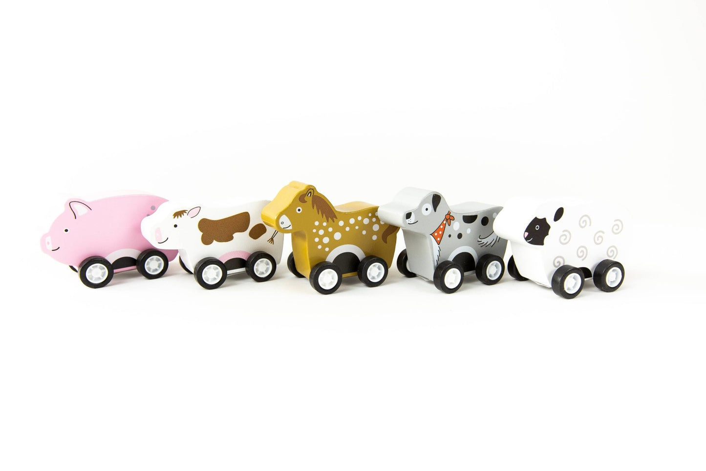 Pull Back Barnyard Animals - Magnolia BabyWooden Toy