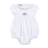 Pumpkin Blush Embroidered Short Sleeve Bubble - Magnolia BabyBubble