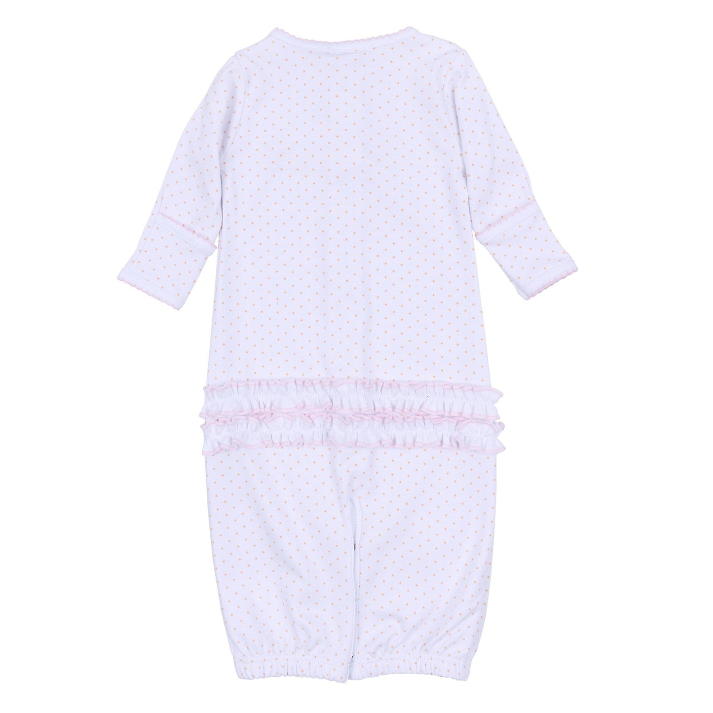 Pumpkin Patch Fun Embroidered Ruffle Converter - Pink - Magnolia BabyConverter Gown