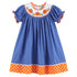 Pumpkin Sunflower Bishop Smock Dress - Magnolia BabyDress