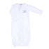 Putting Around Blue Embroidered Converter - Magnolia BabyConverter Gown