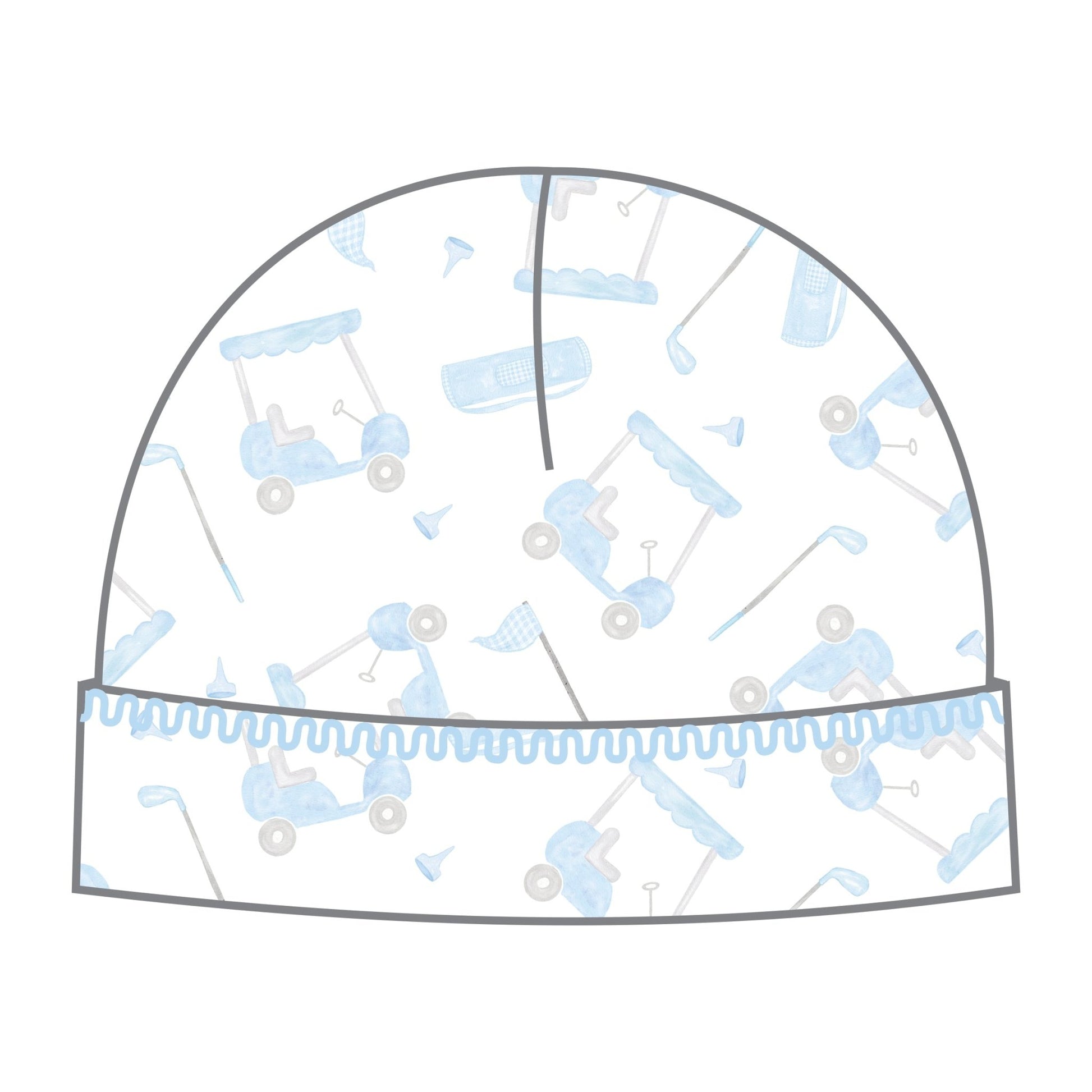 Putting Around Blue Print Hat - Magnolia BabyHat