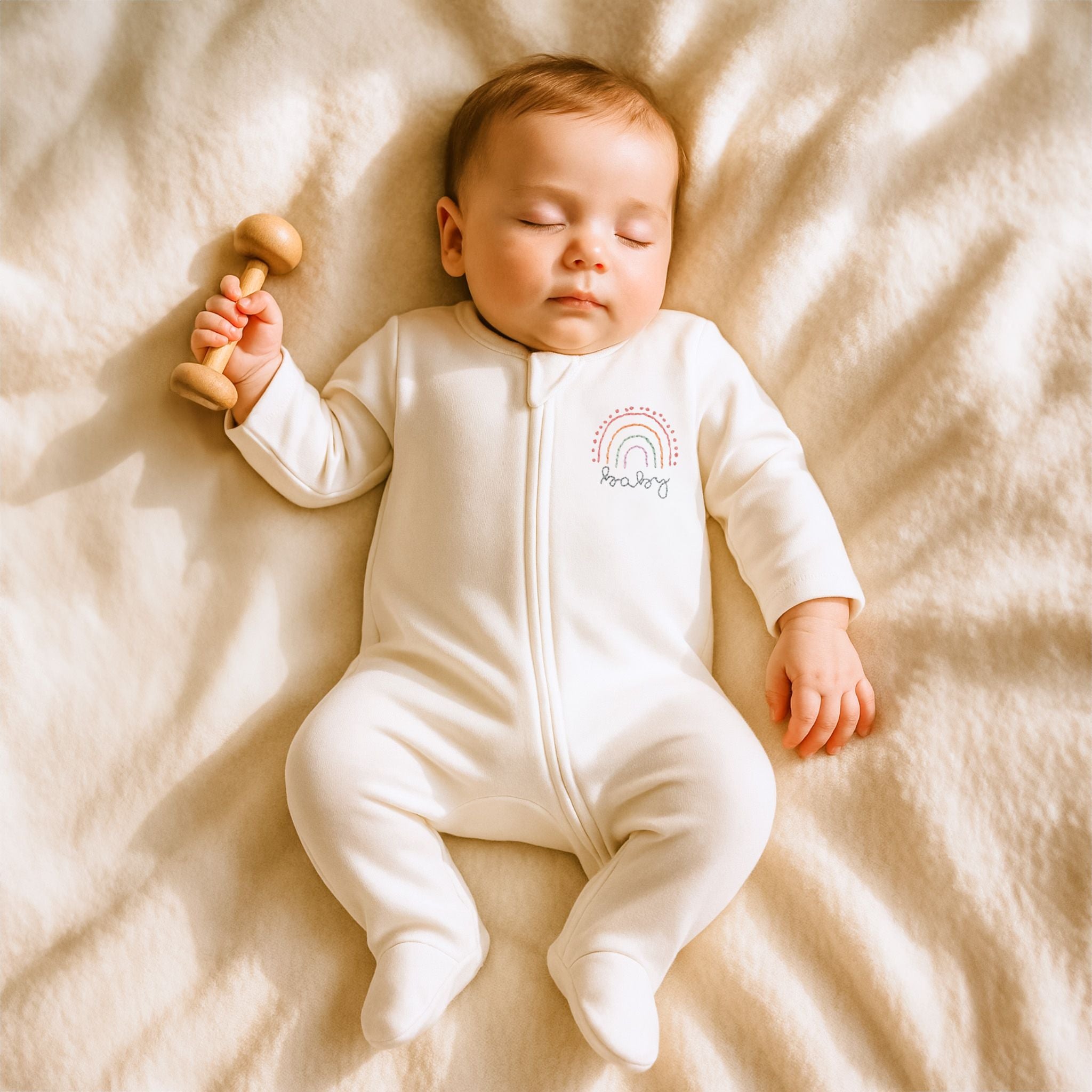 Rainbow Baby Zip Footie by Luna and Arlo - Luna and ArloFootie