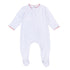 Red and White Essentials Zip Footie - Magnolia BabyFootie