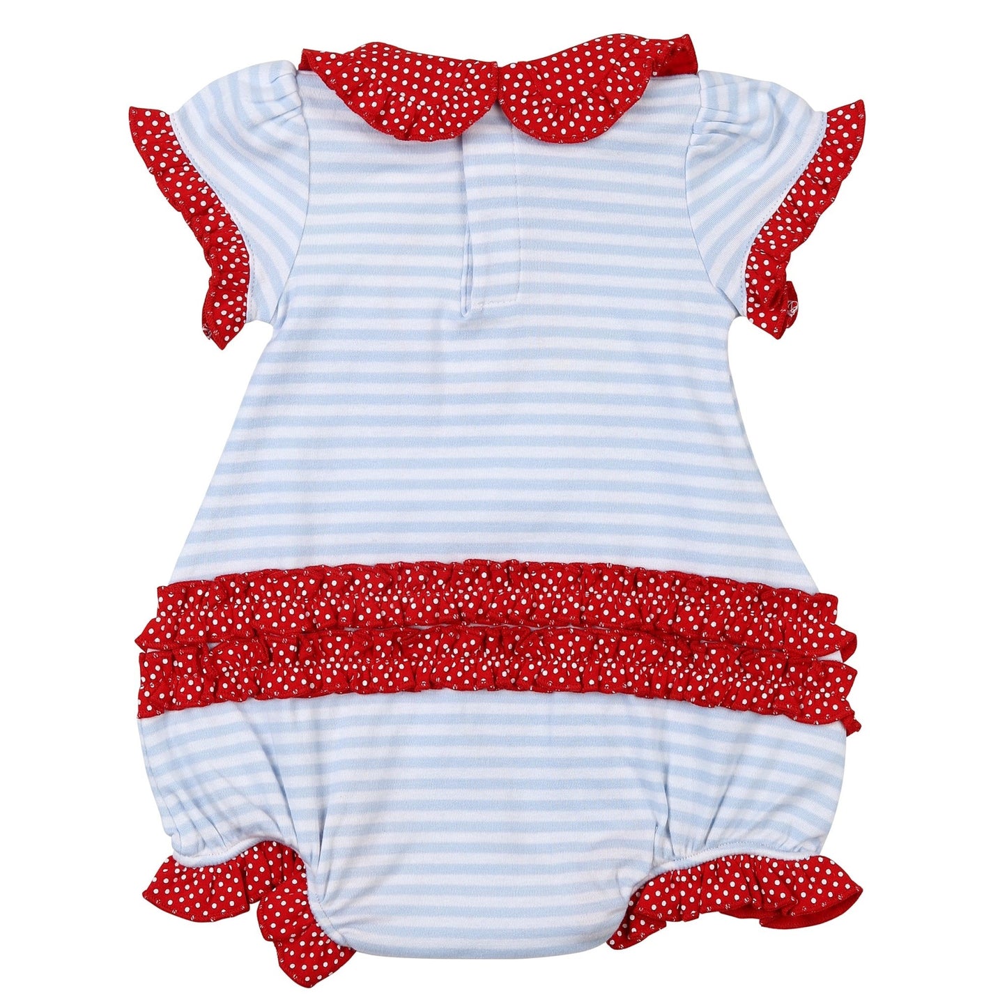 Red Apple Applique Collared Bubble - Magnolia BabyBubble
