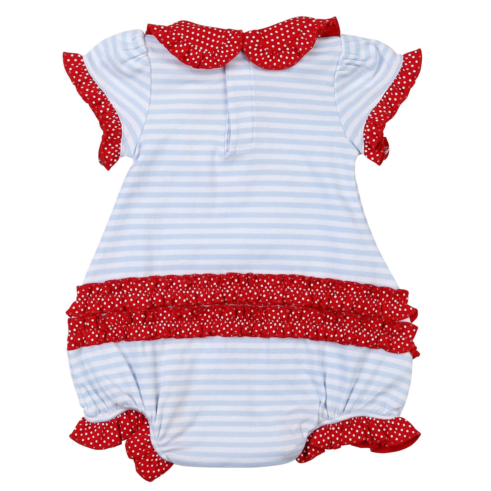 Red Apple Applique Collared Bubble - Magnolia BabyBubble