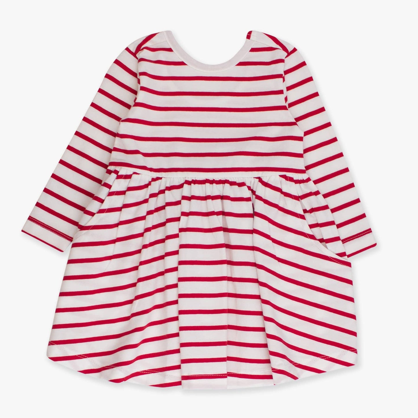 Red & White Stripe Twirl Dress - Magnolia BabyDress