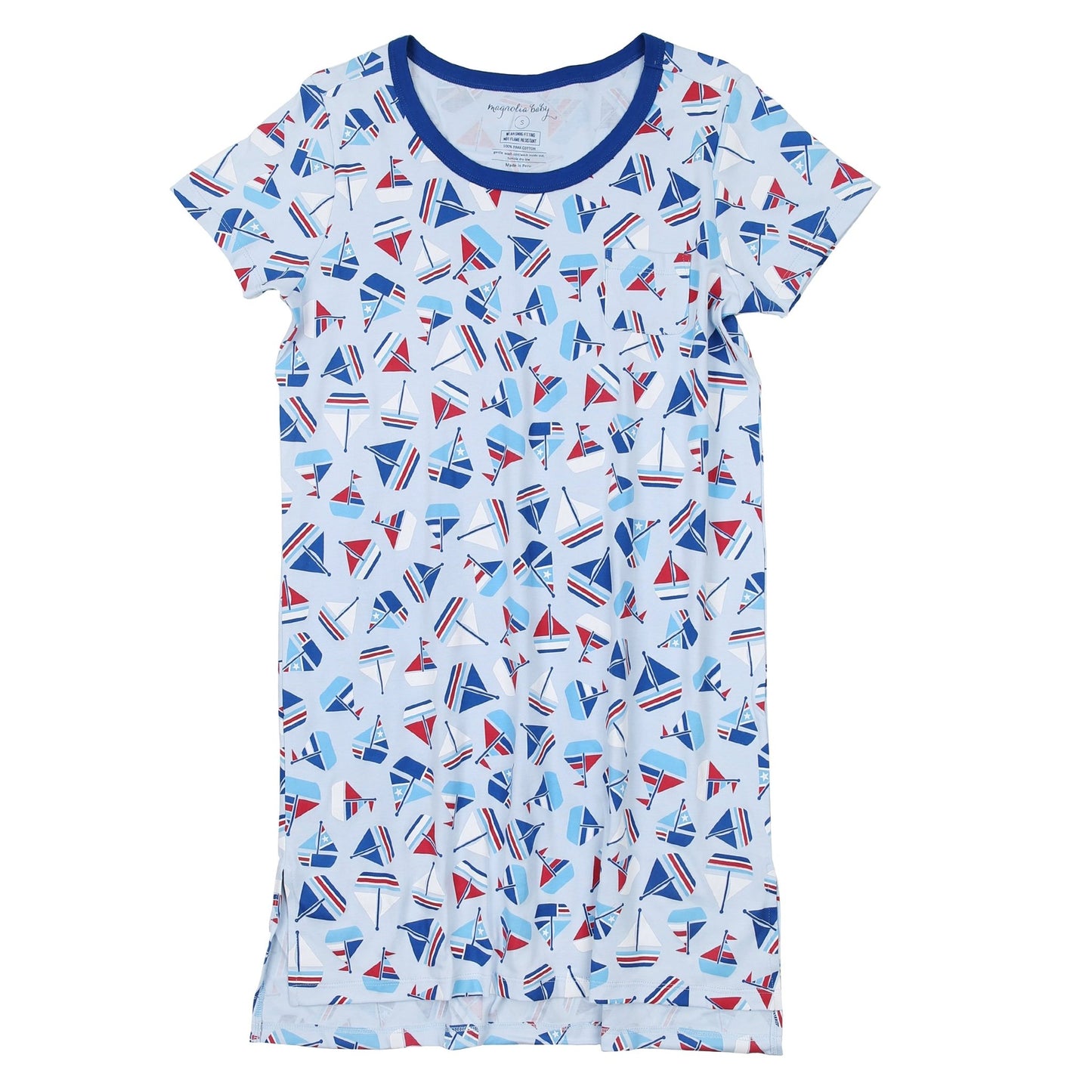 Set Sail Women's Nightshirt - Blue - Magnolia BabyNight Shirt