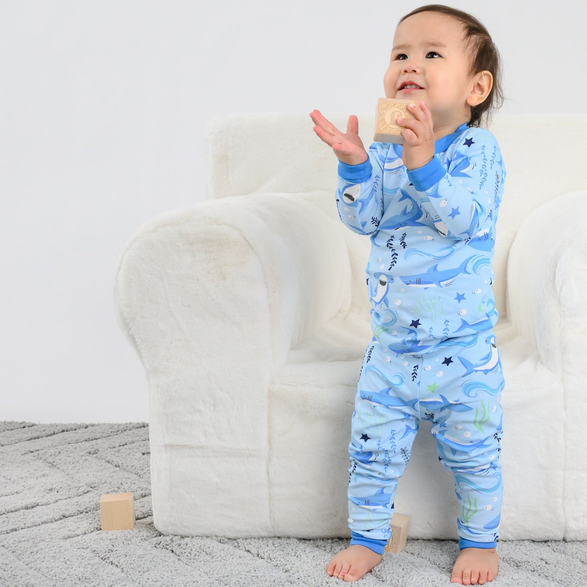 Shark! Long Pajamas - Magnolia BabyLong Pajamas