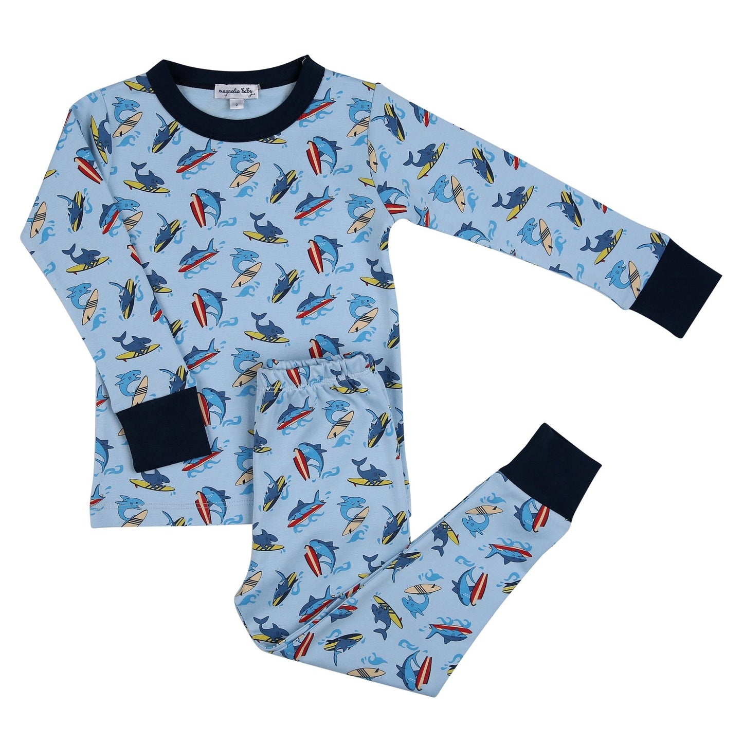 Sharkie the Surfer Toddler Long Pajama - Magnolia BabyLong Pajamas