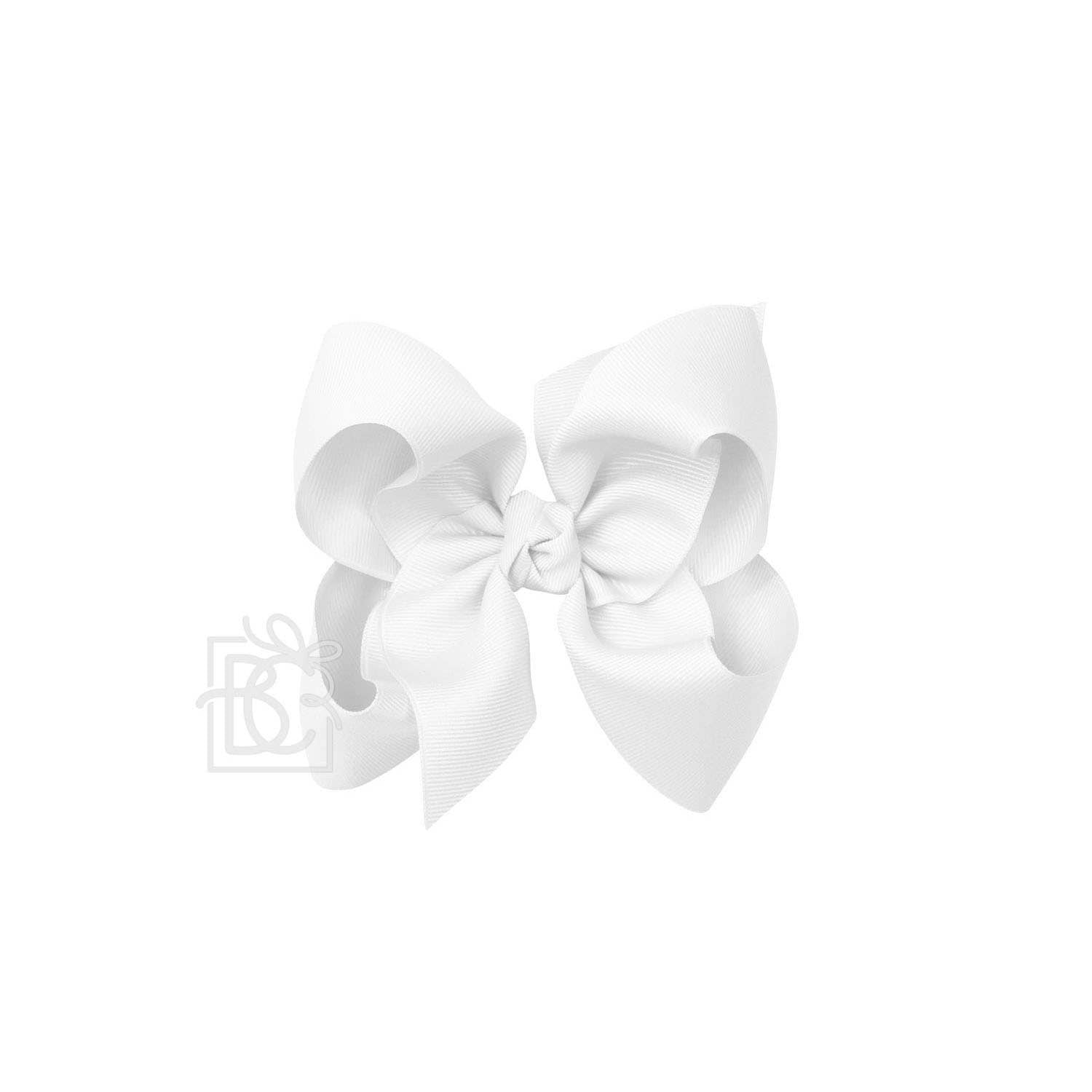 Signature Bow on Alligator Clip - White - Magnolia BabyBow