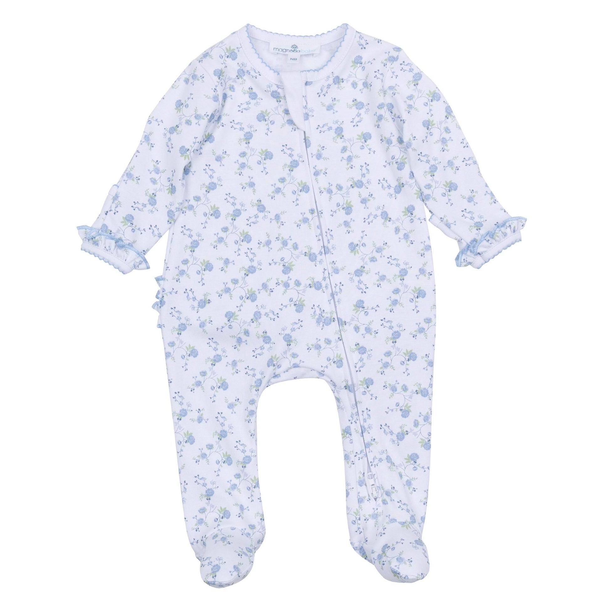 Skylar's Classics Print Zip Footie - Magnolia BabyFootie