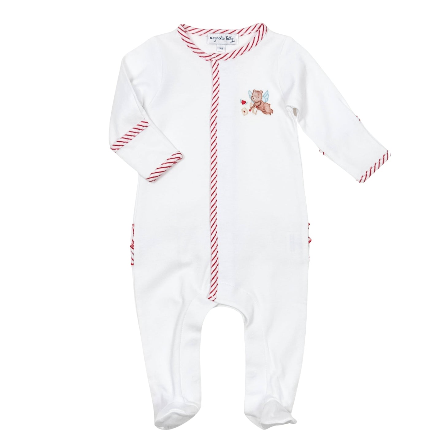 So This is Love Embroidered Ruffle Footie - Magnolia BabyFootie