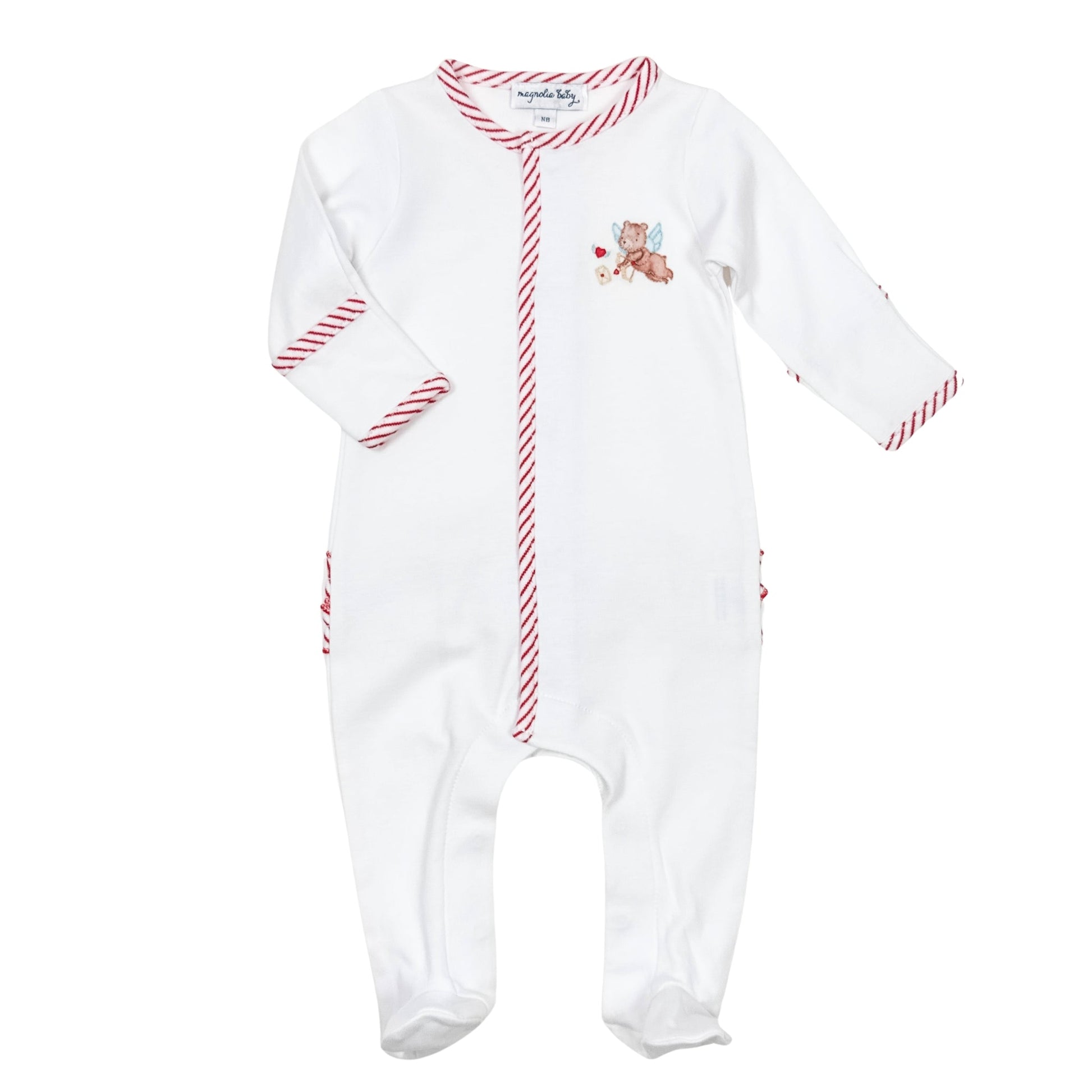 So This is Love Embroidered Ruffle Footie - Magnolia BabyFootie