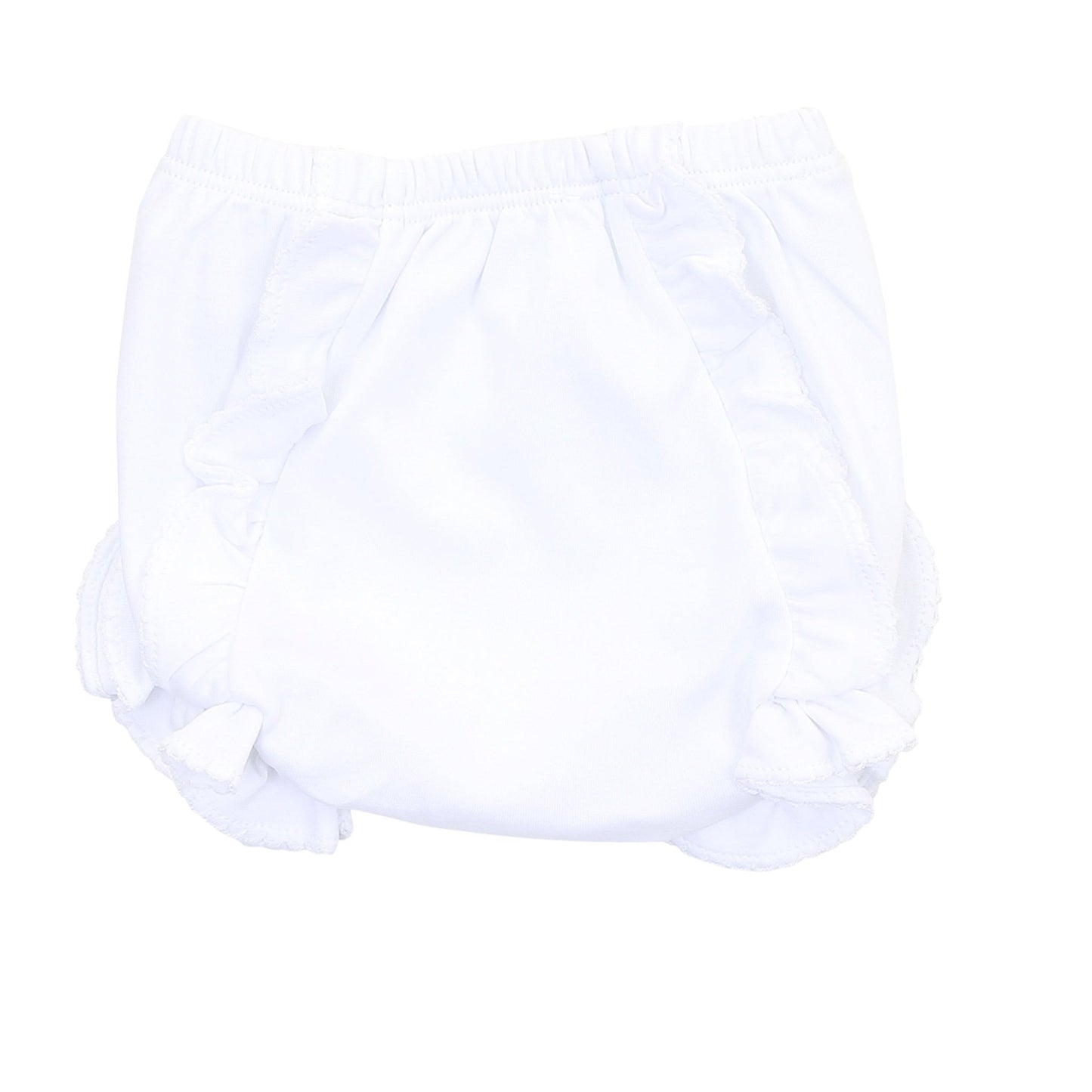 Solid Essentials White Monogram Diaper Cover - Magnolia BabyDiaper Cover