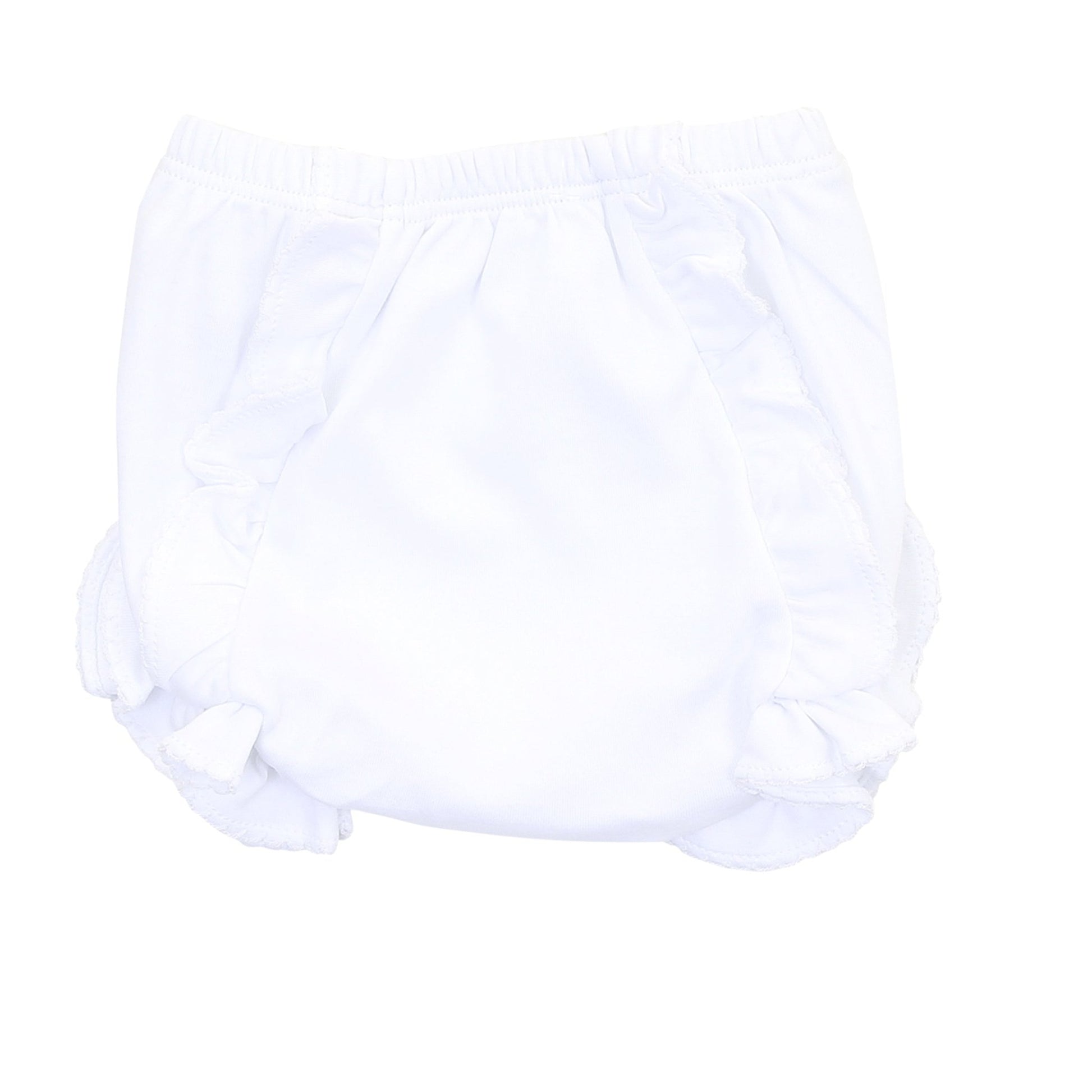 Solid Essentials White Monogram Diaper Cover - Magnolia BabyDiaper Cover