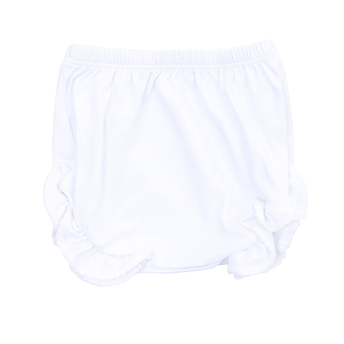 Solid Essentials White Monogram Diaper Cover - Magnolia BabyDiaper Cover
