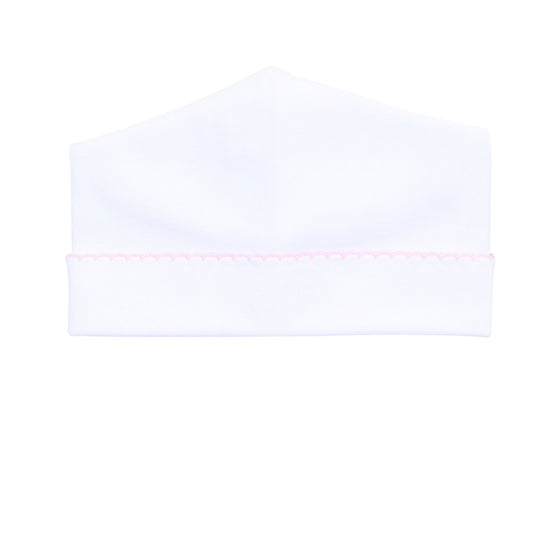 Solid Essentials White Pink Hat - Magnolia BabyHat