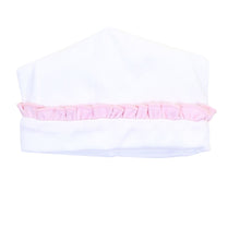  Solid Essentials White Pink Ruffle Hat - Magnolia BabyHat