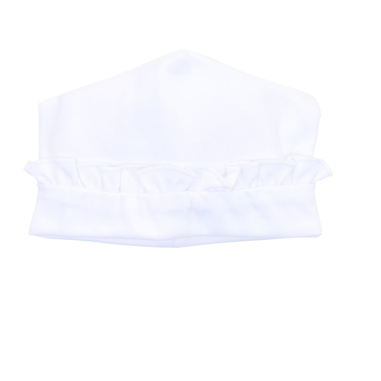 Solid Essentials White Ruffle Hat - Magnolia BabyHat