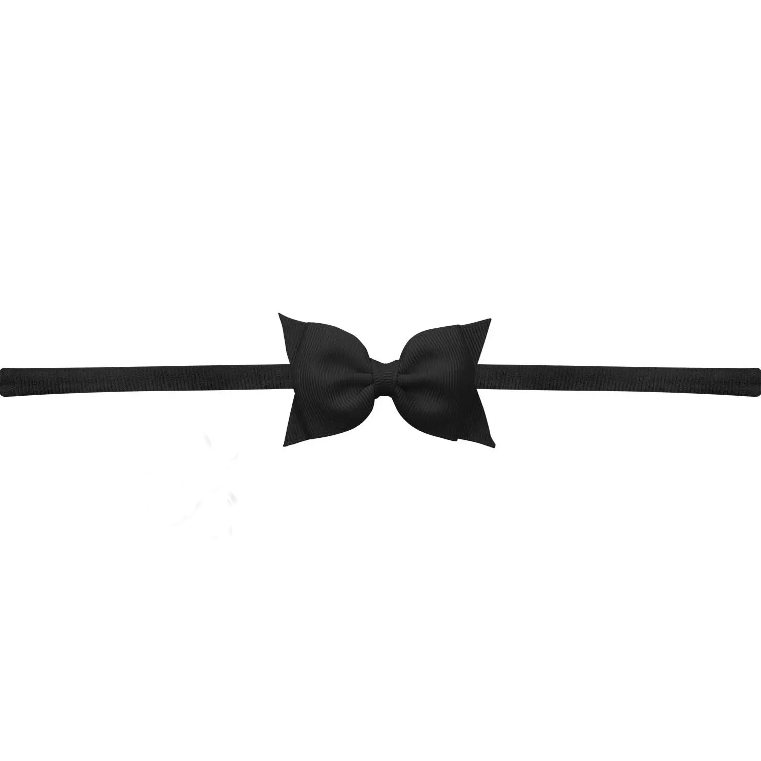 Sophia Baby Headband with Grosgrain Bow - Black - Magnolia BabyHeadband