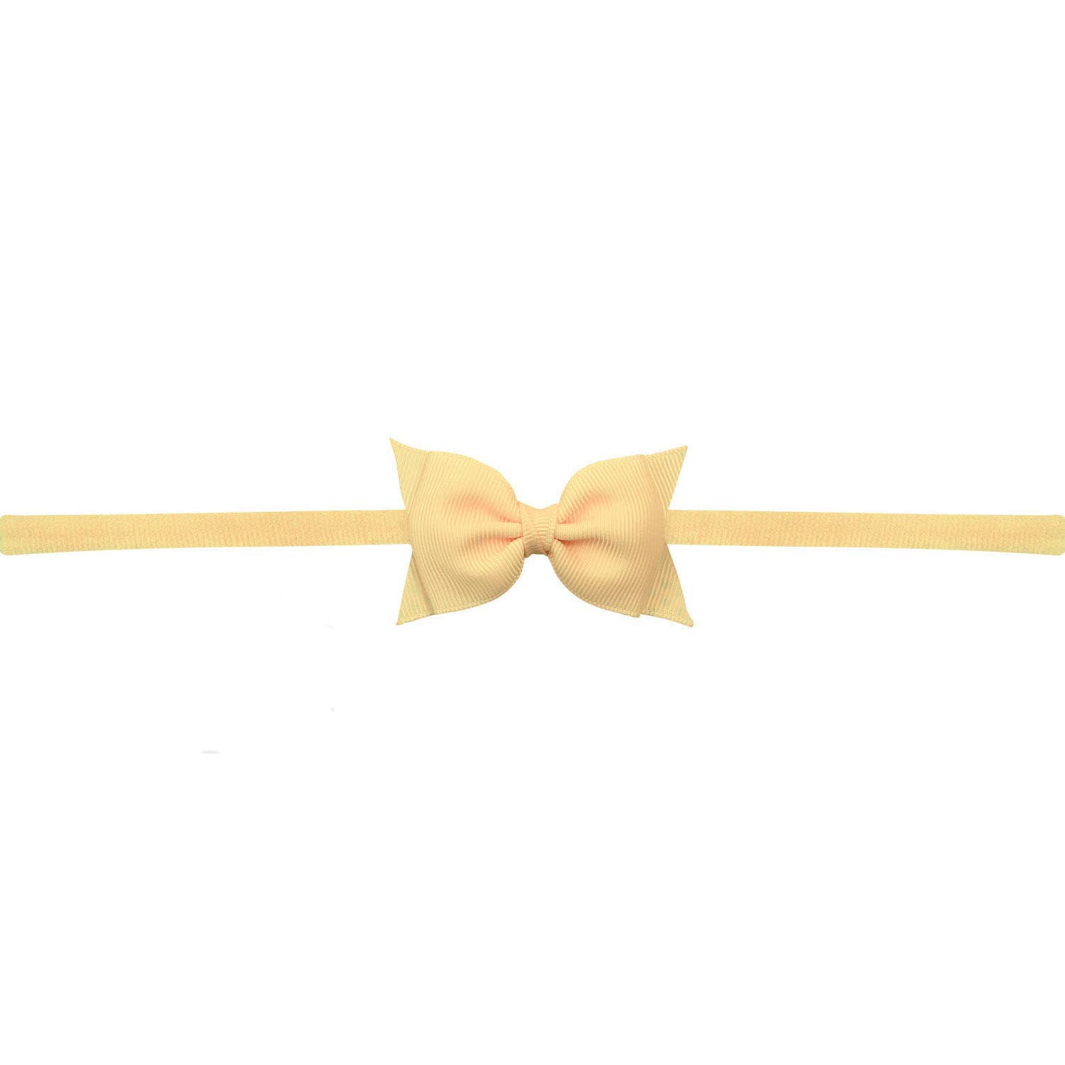 Sophia Baby Headband with Grosgrain Bow - Lemonade - Magnolia BabyHeadband