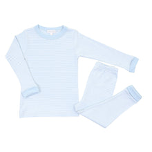  Striped Blue Long Pajamas - Magnolia BabyLong Pajamas