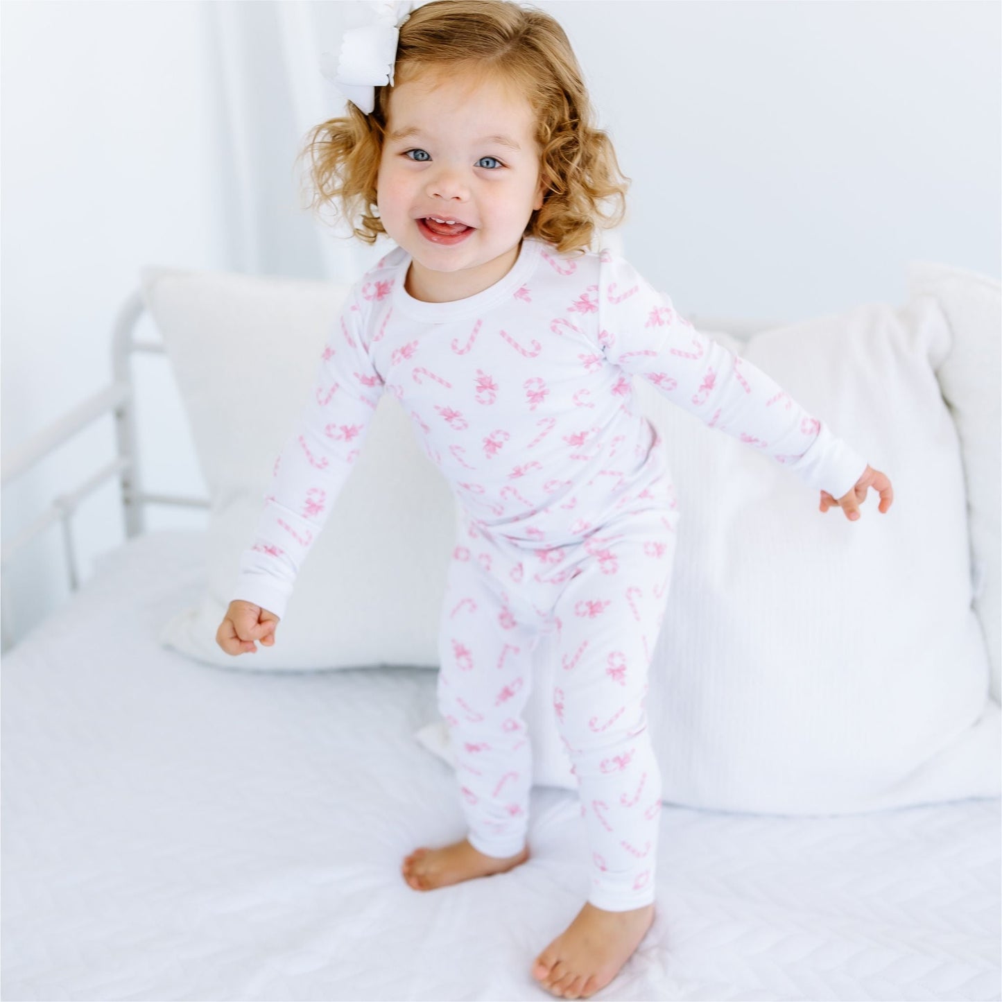 Sweet Peppermint Long Pajamas - Magnolia BabyLong Pajamas