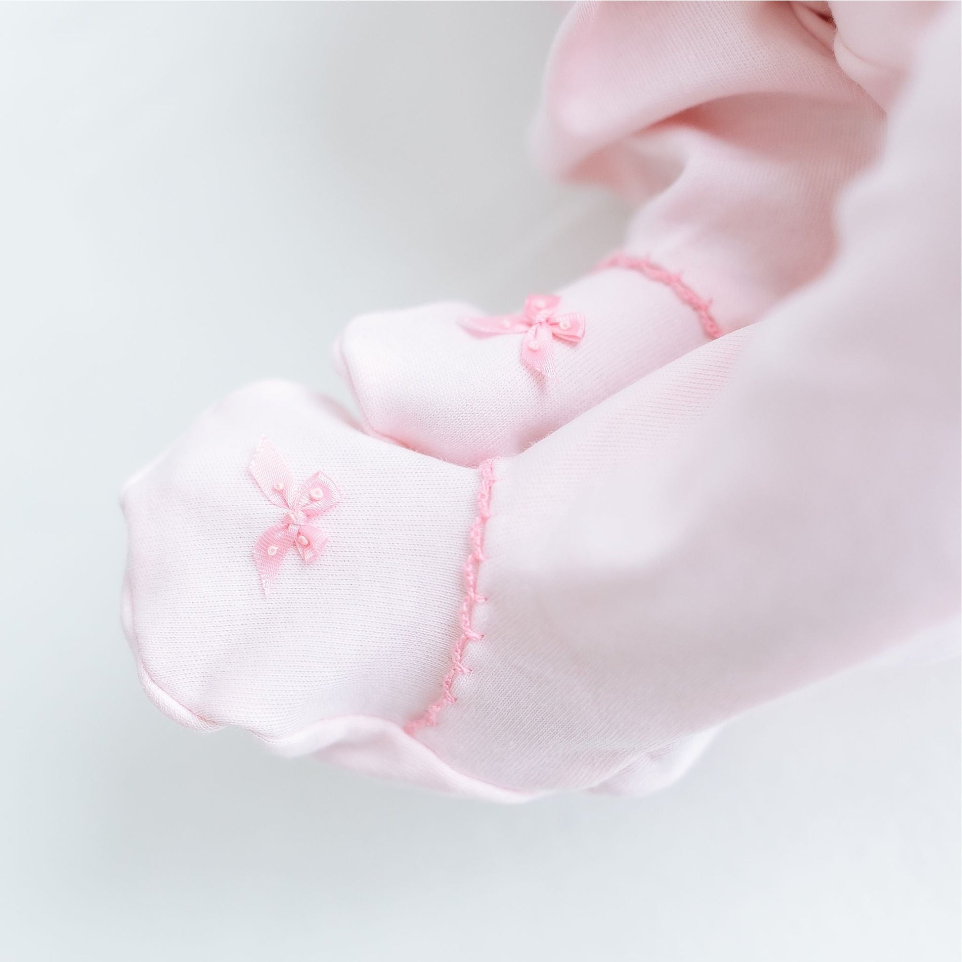 Sweet Peppermint Smocked Footie - Magnolia BabyFootie