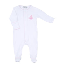  Sweet Sailing Pink Embroidered Footie - Magnolia BabyFootie